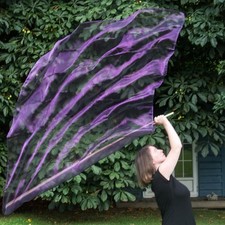 worship dance Purple Organza flag/ church Christian movement banner UK MADE