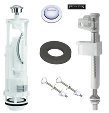 Twyford Option Cistern Kit Dual Flush Valve Syphon & Inlet Toilet Cistern Flush