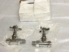 traditional straight heated towel rail radiator valves cross head pair 15mm