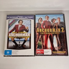 Anchorman - 1 + 2 DVD Bundle, PAL Region 4, Will Ferrell, Brand New & Sealed