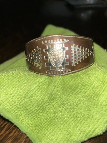 Copper etched cuff bracelet - copper,