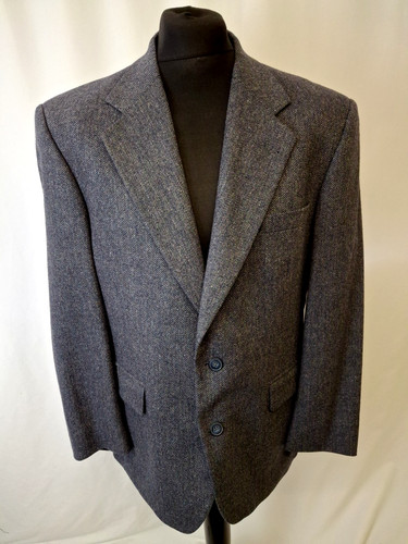 Vintage herringbone tweed wool - herringbone,