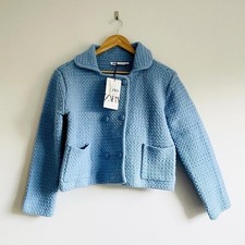 Zara Blue Knit Cardigan with