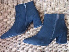 BNWT Marco Tozzi Black Suade Ankle Boots Size 7