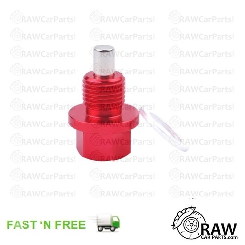 Red magnetic sump plug - magnetic,