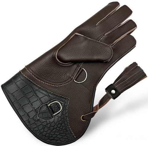 Leather falconry glove - leather,