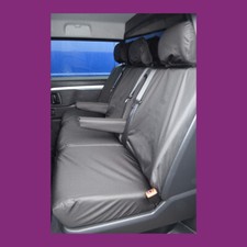 Citroen Dispatch 2016+ Tailored Rear Crew Cab Black Waterproof Seat Covers