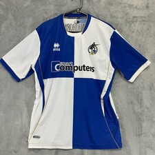 Bristol Rovers 2010/11 Errea Home Football Shirt Blue White Large