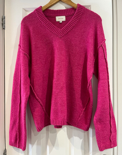 Joules pink neck - ribbed, knit