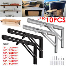 Campervan Folding Shelf Bracket Heavy Duty Motorhome Table Extension Wall Hinges