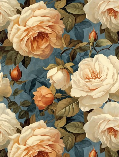 Heirloom roses rice paper - heirloom,
