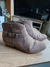 Tu Beige Ankle Boots, 'Cowboy'