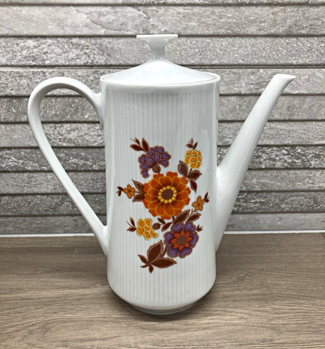 Retro floral coffee pot - retro,
