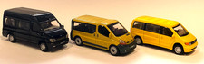 3x HONWELL/CARARAMA - 1/72 VANS - MERCEDES VITO- RENAULT TRAFIC & FORD TRANSIT