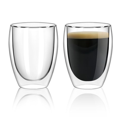 Glass coffee mugs set 2 - mugs,