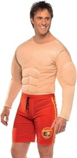 Mens Musclechest Baywatch Lifeguard Costume