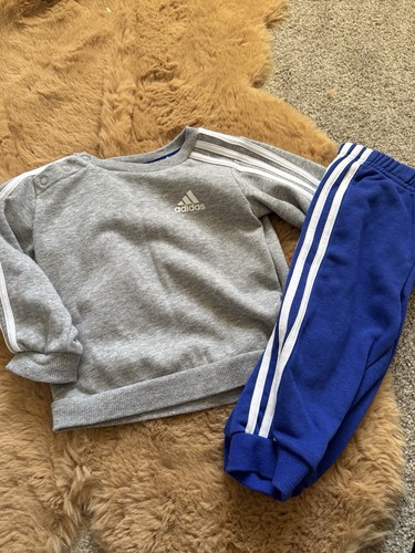 Adidas boys tracksuit set grey - boys,