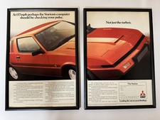Framed Original 1984 Mitsubishi Starion Turbo Magazine Advert Man Cave Wall Art