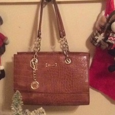 ANNE KLEIN, SHOULDER, LEATHER