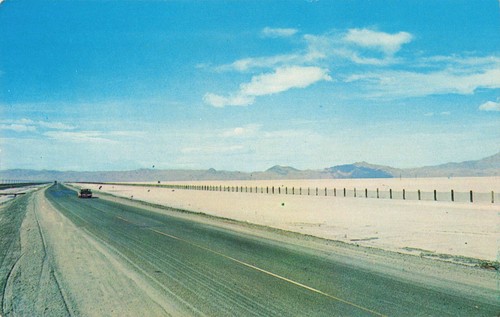 Postcard bonneville salt flats - bonneville,