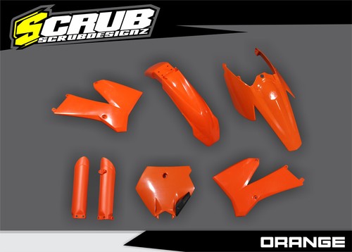 Plastics kit orange ktm - plastics,