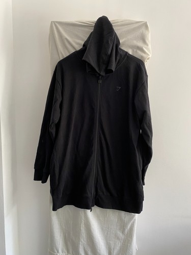 Gymshark black full zip - black,