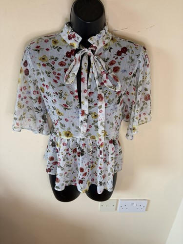 Multi floral chiffon top size - top,