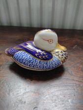 Royal Crown Derby Paperweight Shaped as a Duck