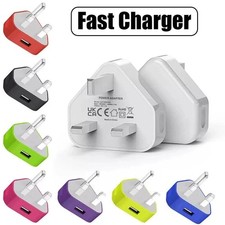UK USB Wall Charger 3 Pin Plug