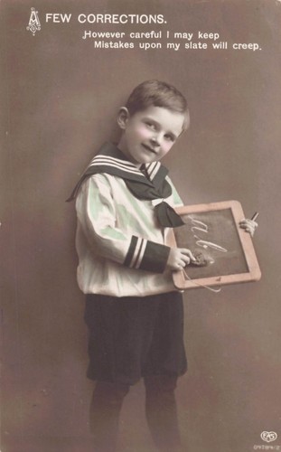 Family history postcard - family,