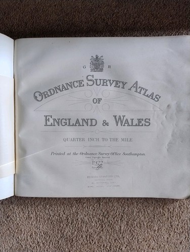 1922 ordnance survey atlas - ordnance,