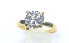 9ct Gold Plated solitaire ring