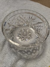 21cm Cut Glass Crystal Bowl For Display Fruit Sweets Wedding Party Table Piece