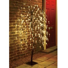 5ft Warm White Weeping Willow Tree With 240 LED Lights Christmas Deco UK SELLER