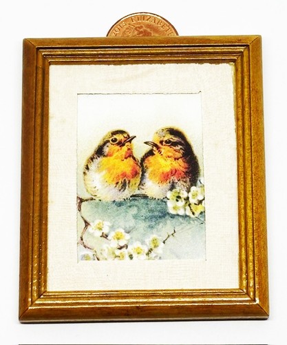 Dolls house robins framed - dolls,