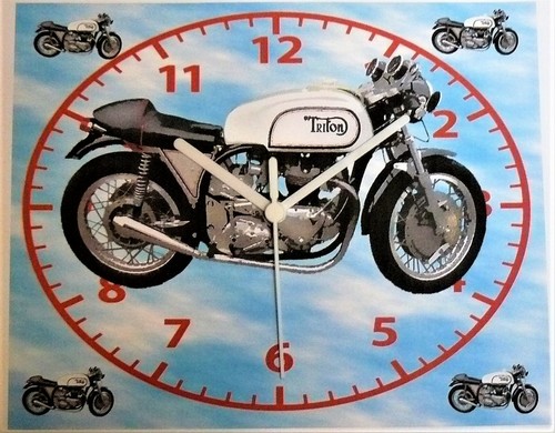 Motorbike wall hanging clock - wall,