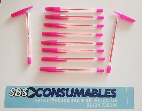 Pink focus ballpoint biro - pink,