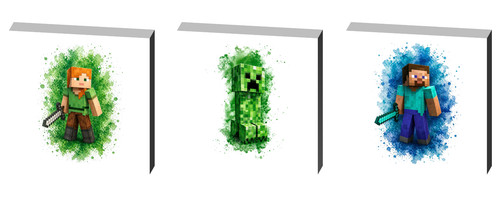 Pixels minecraft canvas - canvas, wall
