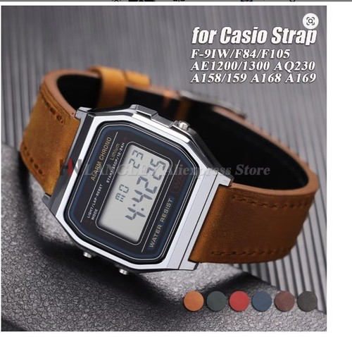 18mm genuine leather watch - 18mm,