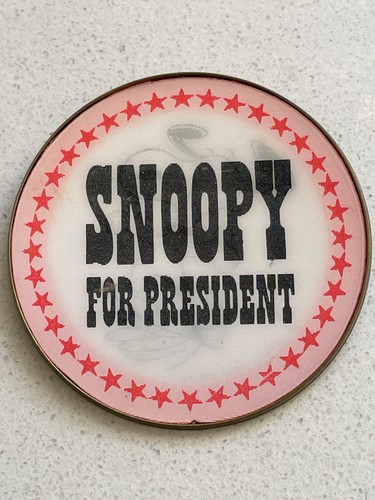 Snoopy for president badge - snoopy,
