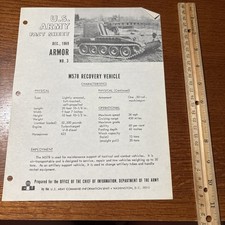 VTG 1969 U.S Army Fact Sheet