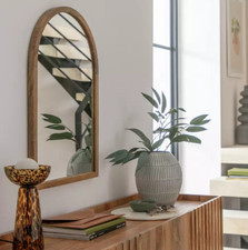 Mango Wood Arch Glass Mirror