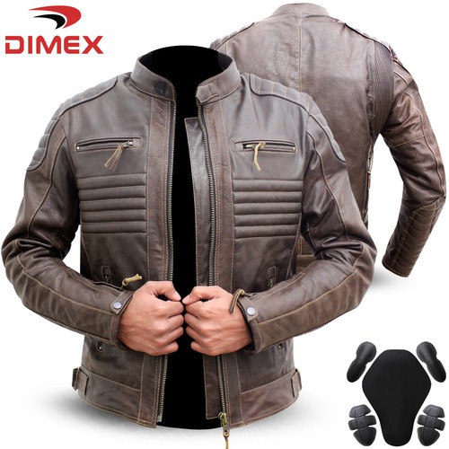 Dimex motorcycle jacket brown - motorcycle,