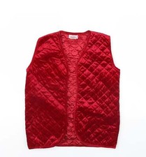 Claire Neuville Womens Red Gilet Jacket Size 12