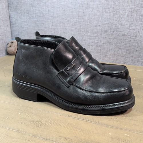 Kickers black leather chunky - kickers,