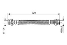 Flexible brake hose 1 987 476
