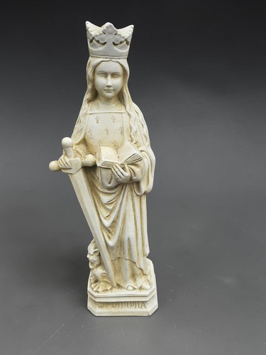 Vintage plaster statue saint - vintage,
