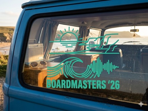 Boardmasters vinyl decal for