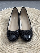 Pavers Women’s Black Patent Leather Low Heels Shoes,Size Uk 5