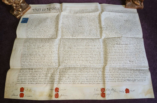 1808 vellum indenture newson - 1808,
